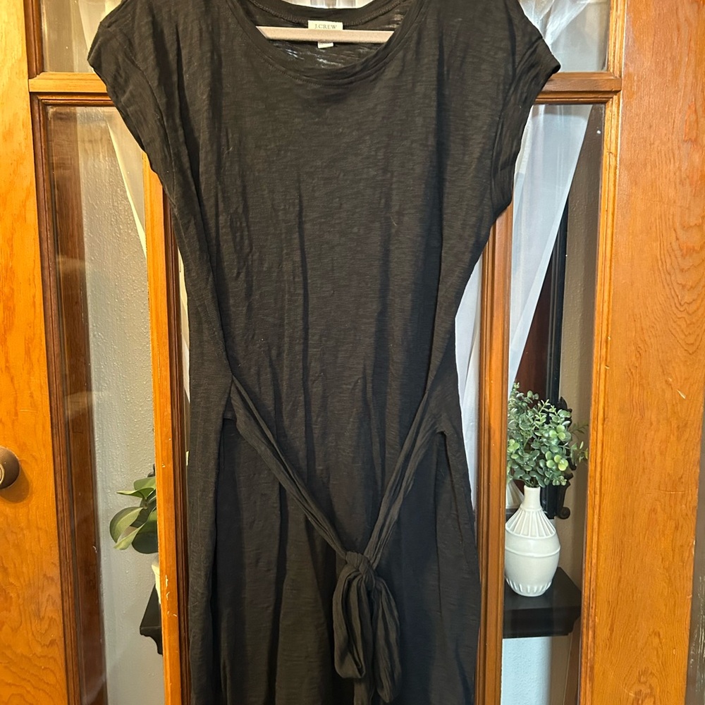 J. Crew Black Midi Dress